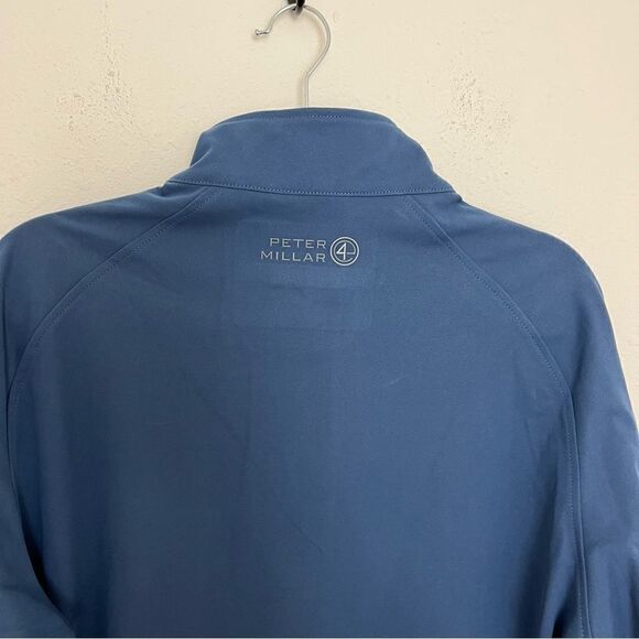 NWT Peter Millar  Suede Performance Quarter Zip Golf Sweatshirt - Picture 6 of 9